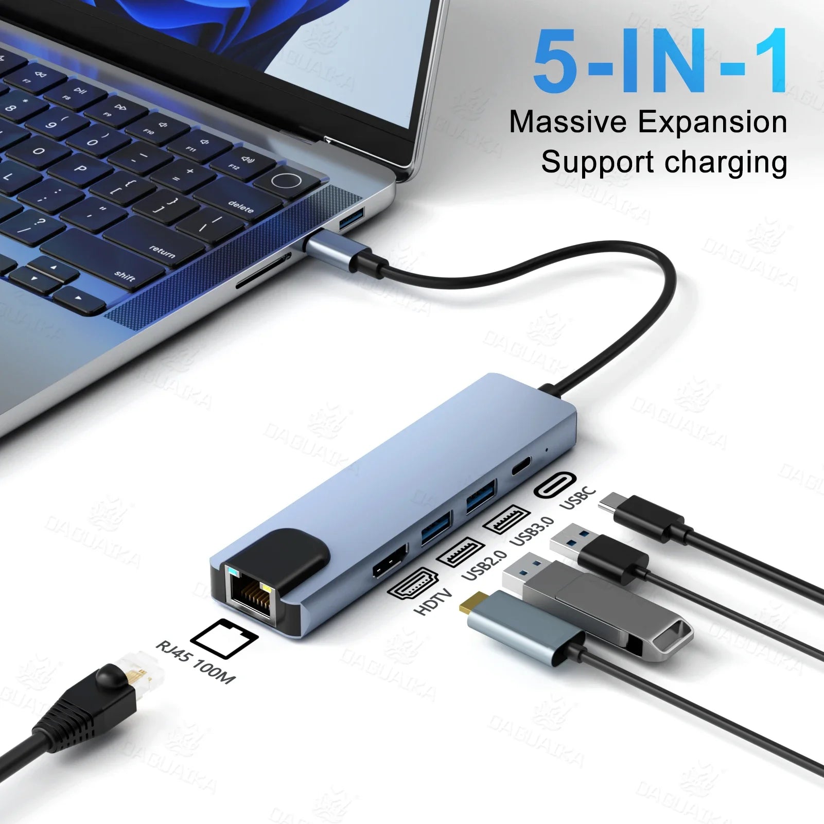 SB-C 7-in-1 Hub mit 4K HDMI & LAN